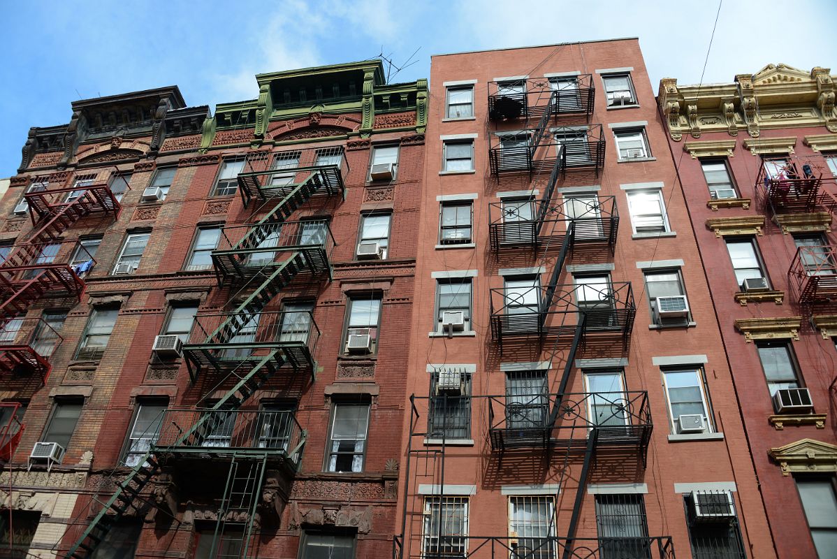 12-2 Fire Escapes on The Tenement Buildings At 61-67 Mott St In Chinatown New York City